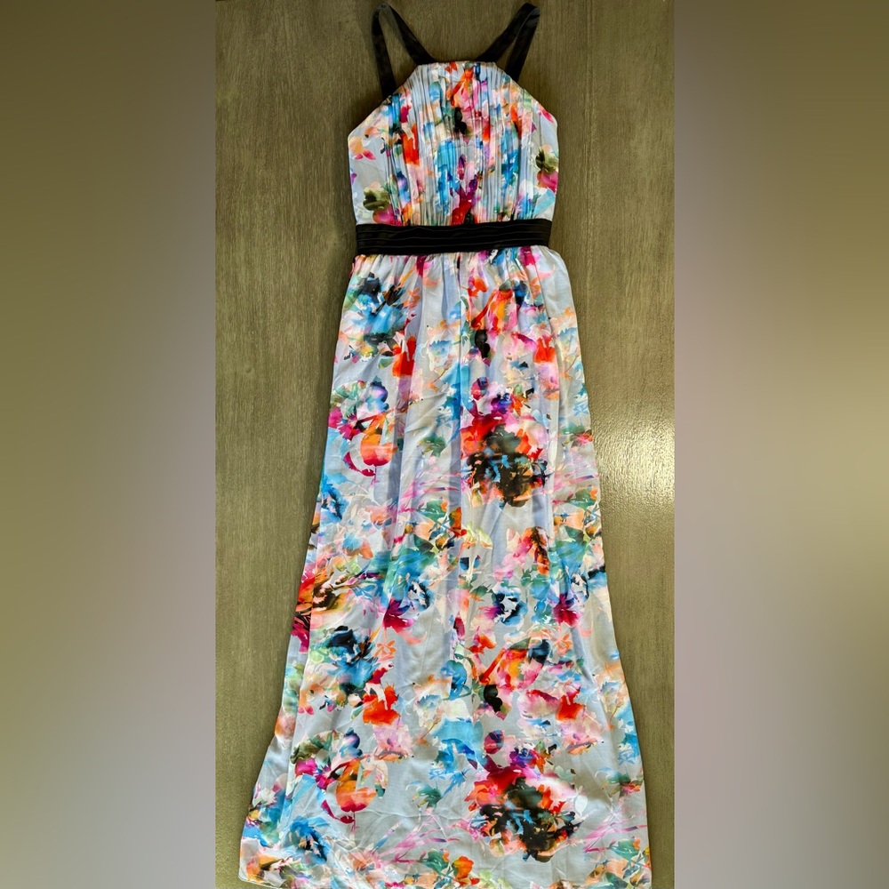 Pastel Floral Maxi Dress Halter Top 8 Little Mistress - Picture 2 of 10